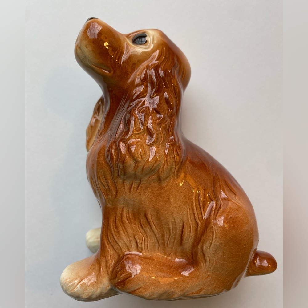 Vintage ceramic brown cocker spaniel.